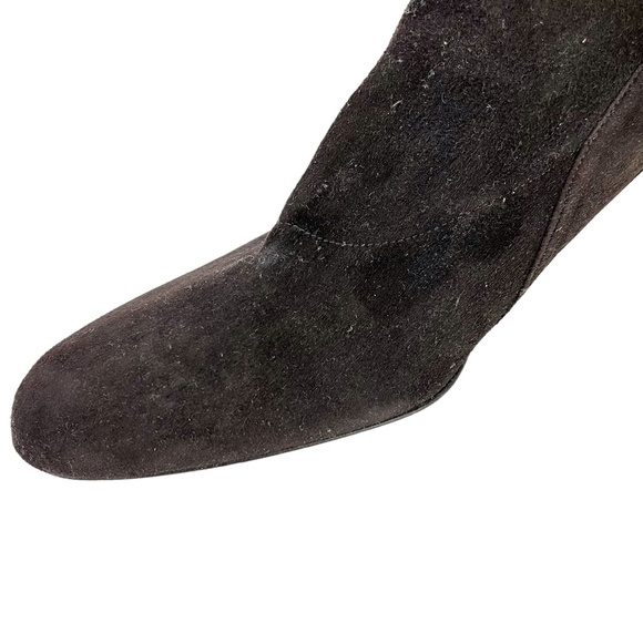 STUART WEITZMAN Chocolate Brown Genuine Leather Suede High Heels Shoes 9.5 W - Picture 11 of 16